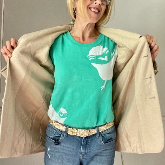 Vintage Ralph Lauren Purple Label Camel Tan Cashmere Four Button Coat Blazer - Picture 8 of 15